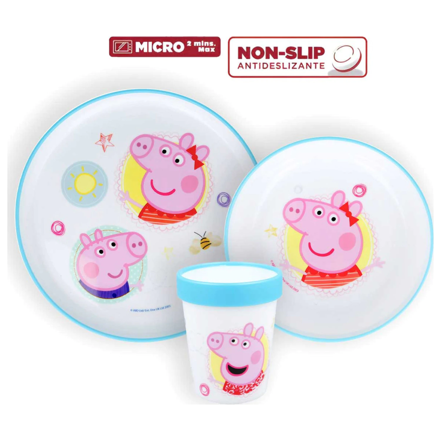 Peppa Pig Core protišmykový obedový set, micro plastový set produktová fotografia