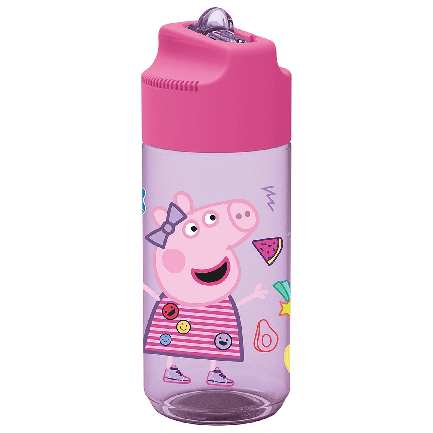 Peppa Pig Core Hydro plastová fľaša so slamkou 430 ml produktová fotografia