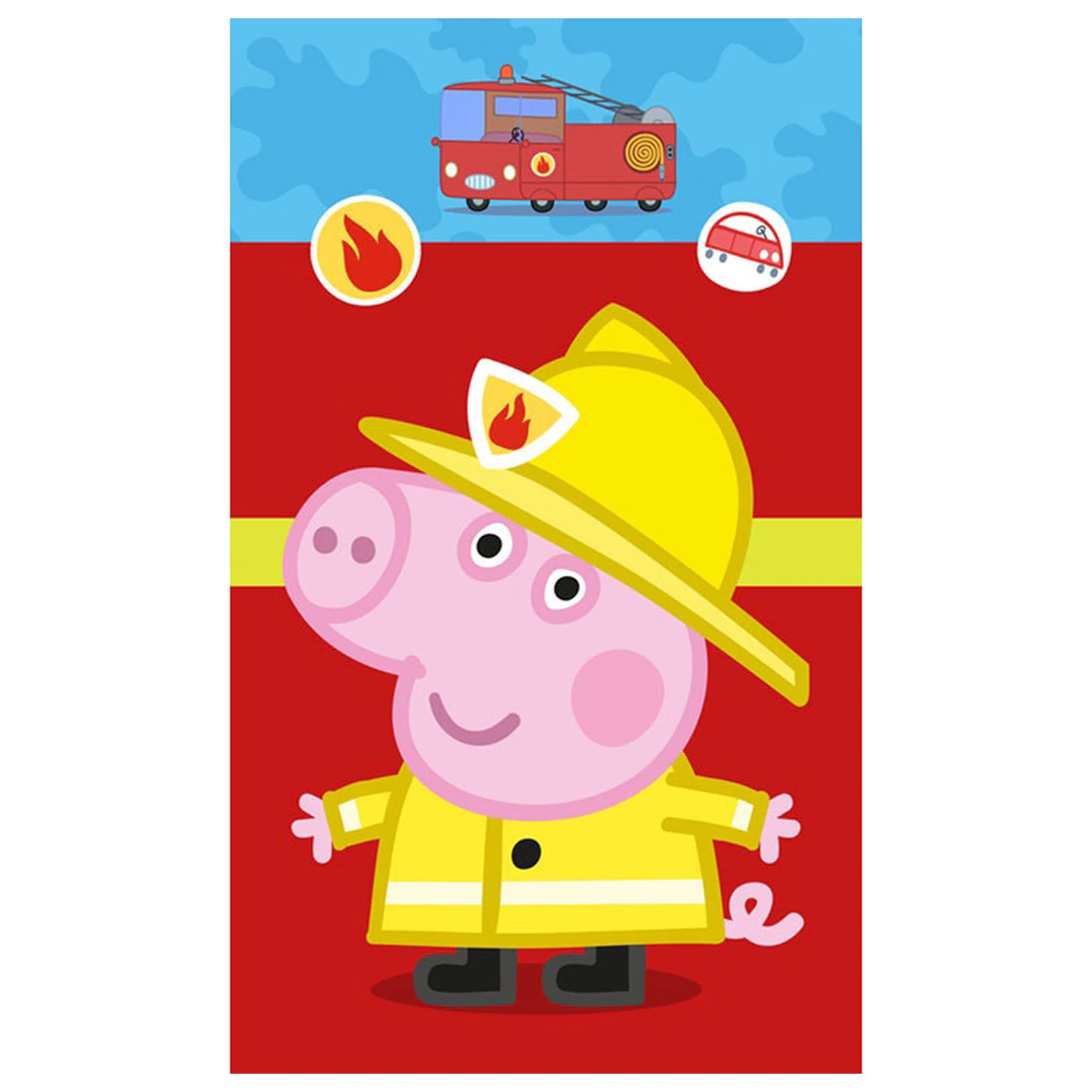Peppa Pig Fireman ručný uterák, uterák na tvár, uterák produktová fotografia