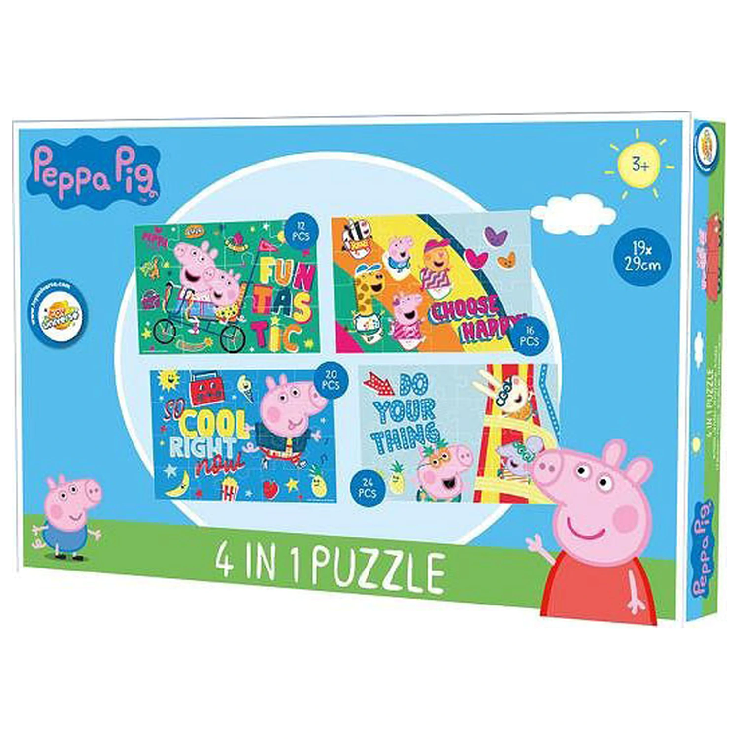 Peppa Pig Zábavné puzzle 4 v 1 produktová fotografia