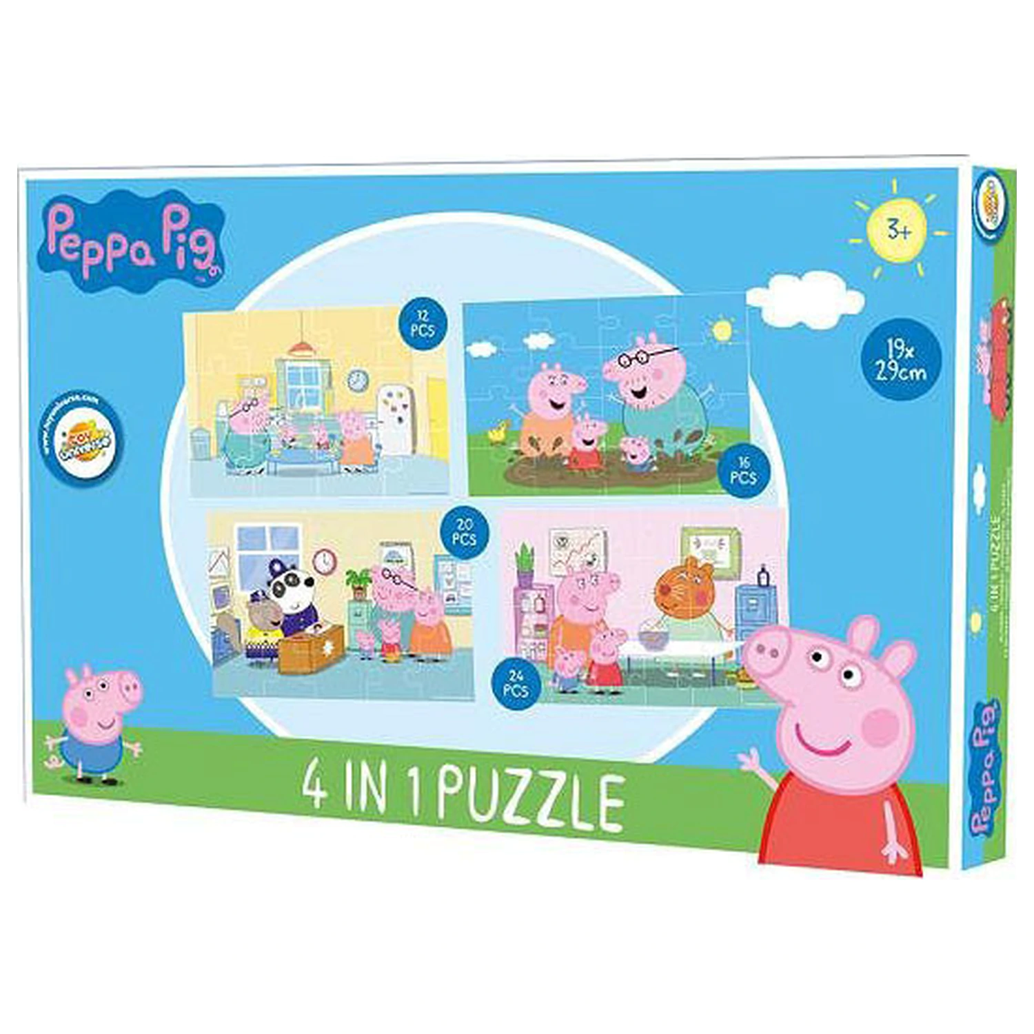 Peppa Pig Domáce Puzzle 4 v 1 produktová fotografia