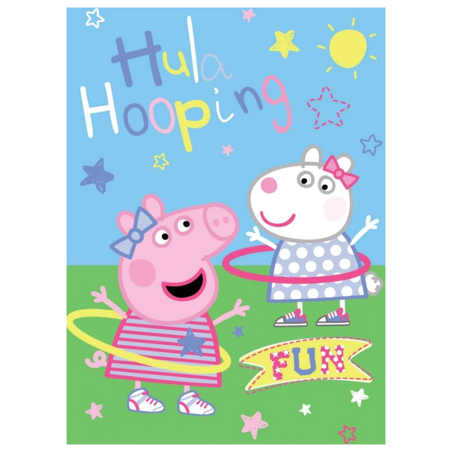 Peppa Pig Hula Hooping flísová deka produktová fotografia