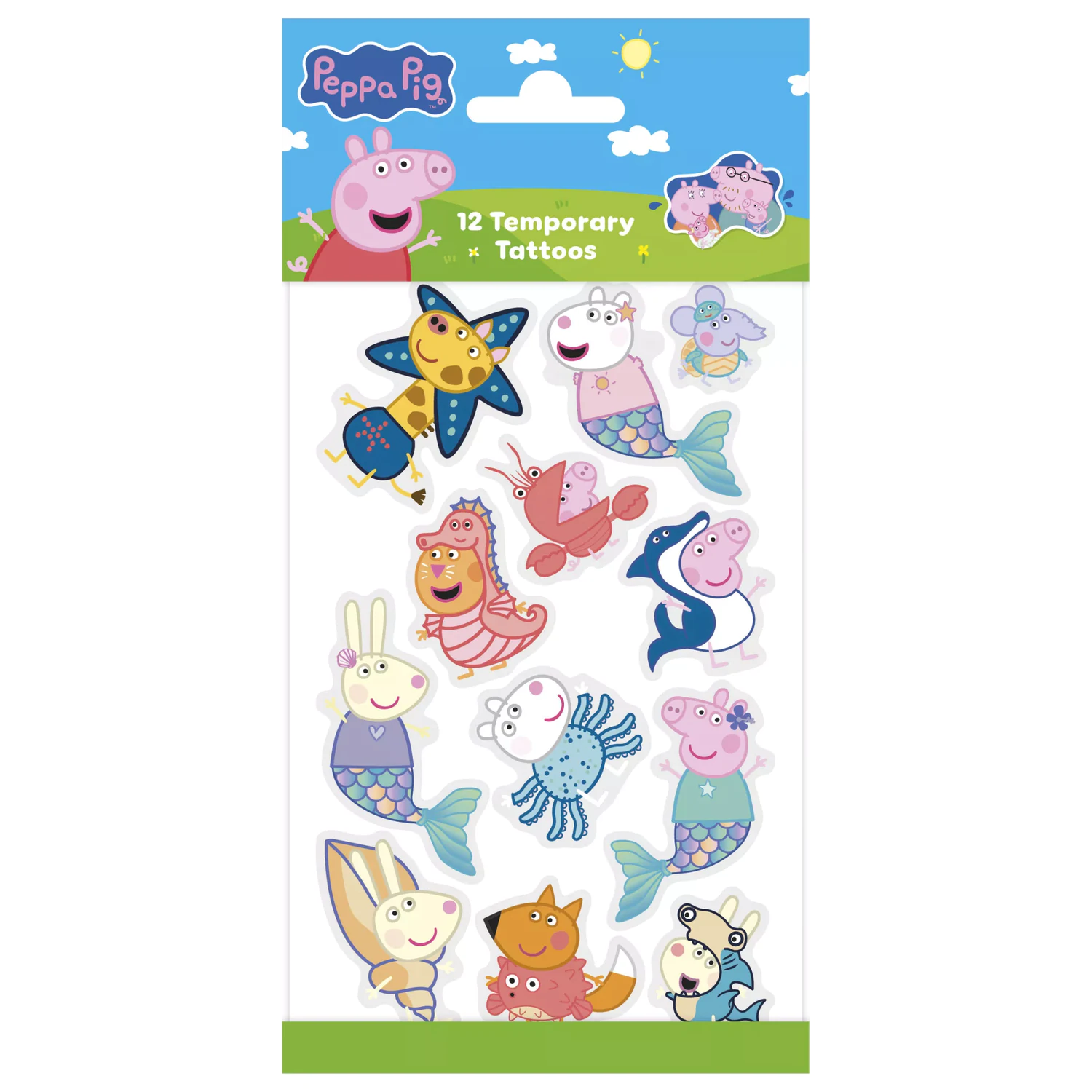 Peppa Pig Mermaid tetovanie 12 ks produktová fotografia