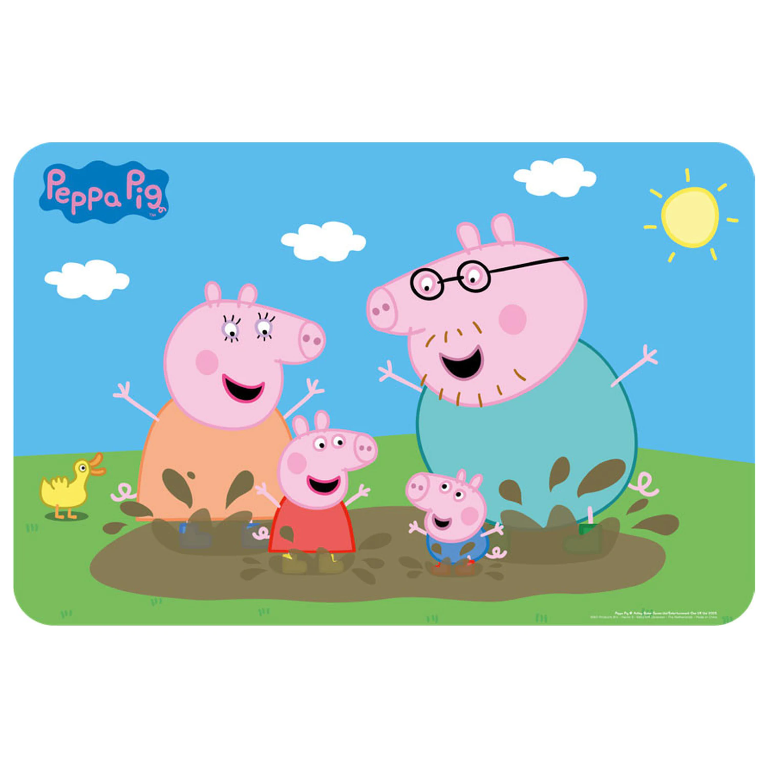 Peppa Pig podložka na stôl Mud Bath 43x28 cm produktová fotografia