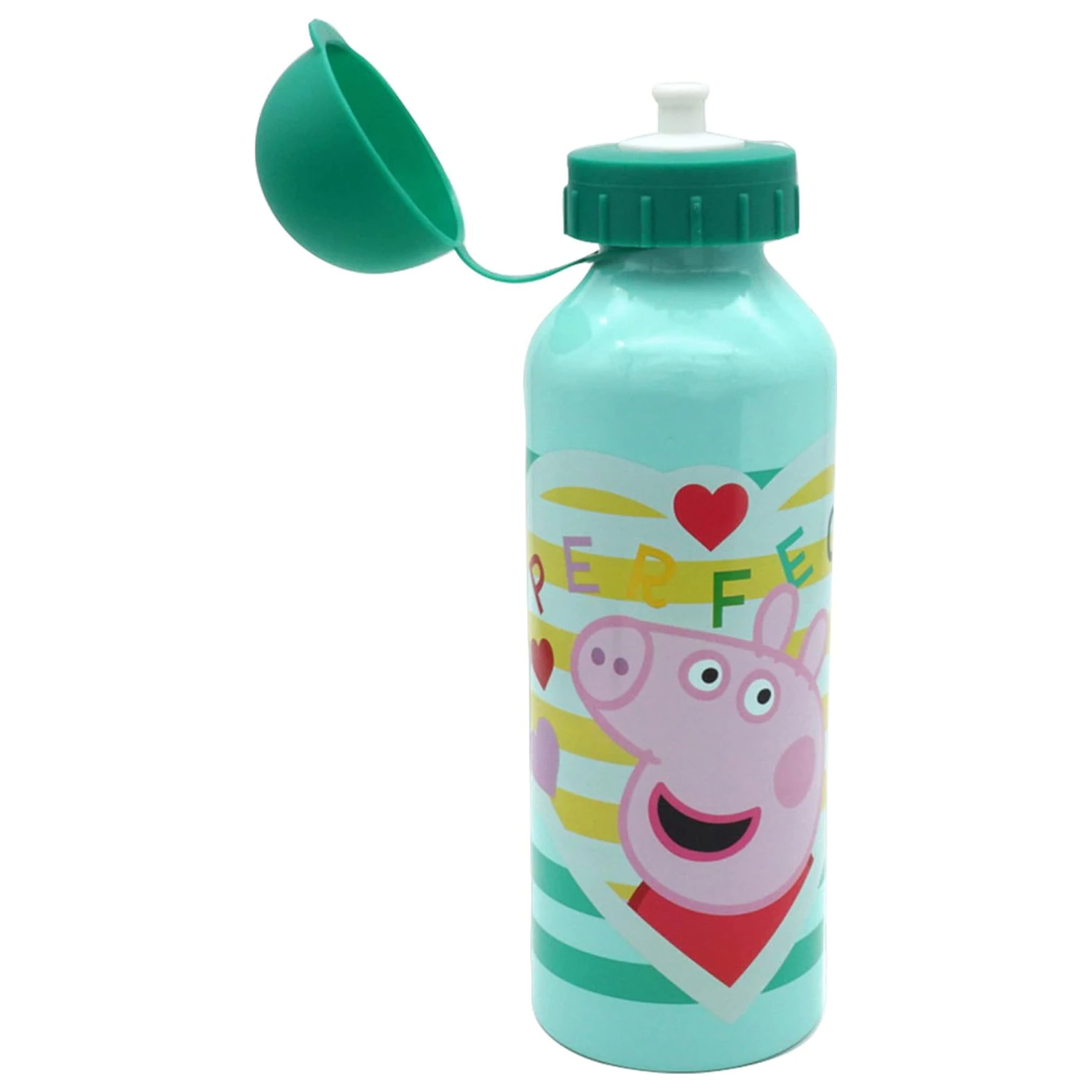 Peppa Pig Perfect hliníková fľaša na vodu s pitným uzáverom 500 ml produktová fotografia