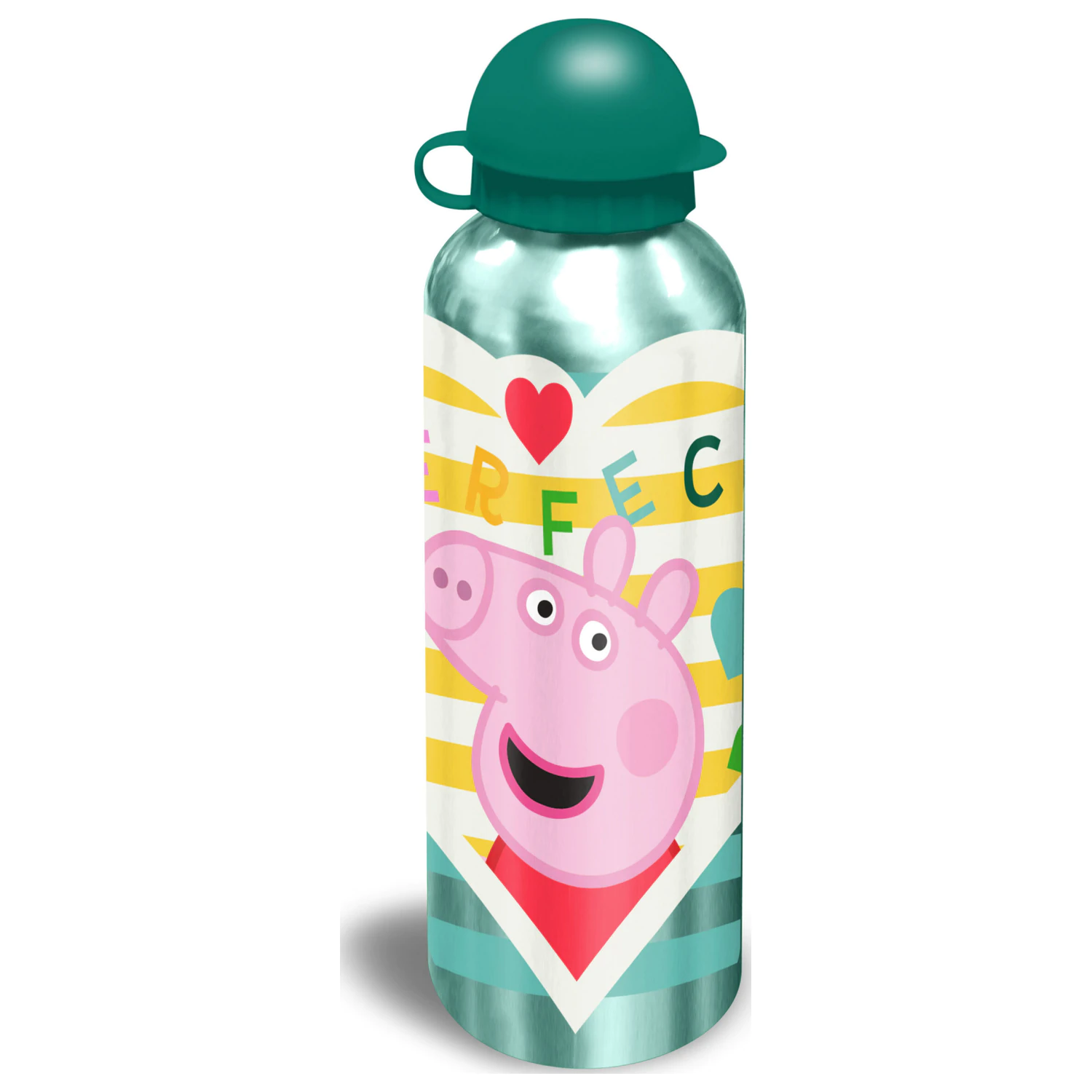 Peppa Pig Perfect hliníková fľaša na vodu s pitným uzáverom 500 ml produktová fotografia