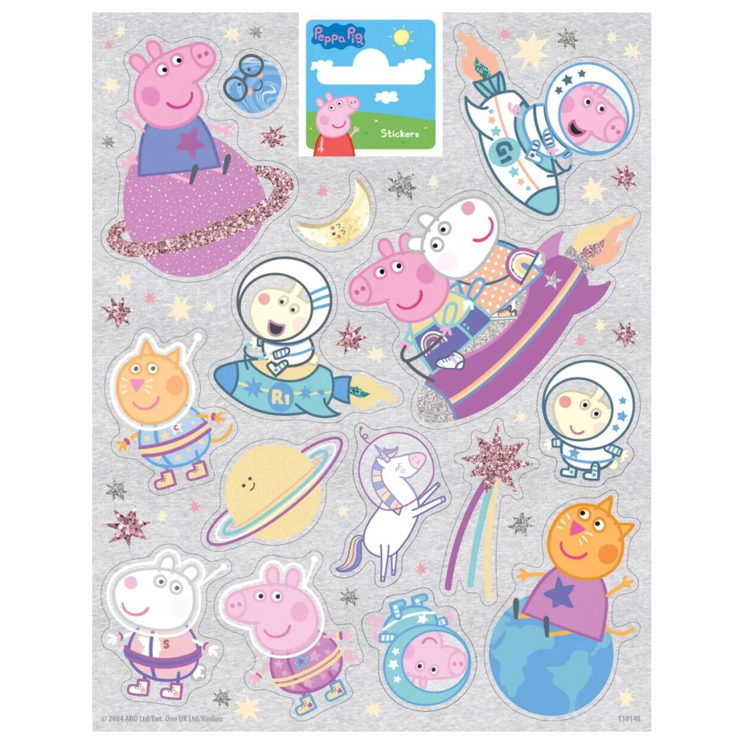 Peppa Pig vesmírna nálepka produktová fotografia