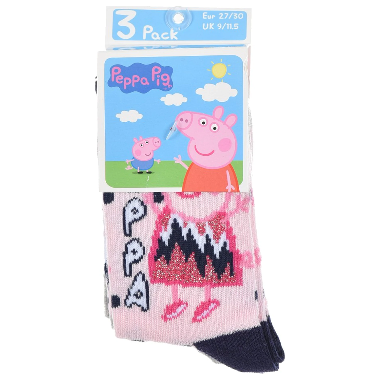 Peppa Pig Sparkle Steps detské ponožky 27/30 produktová fotografia