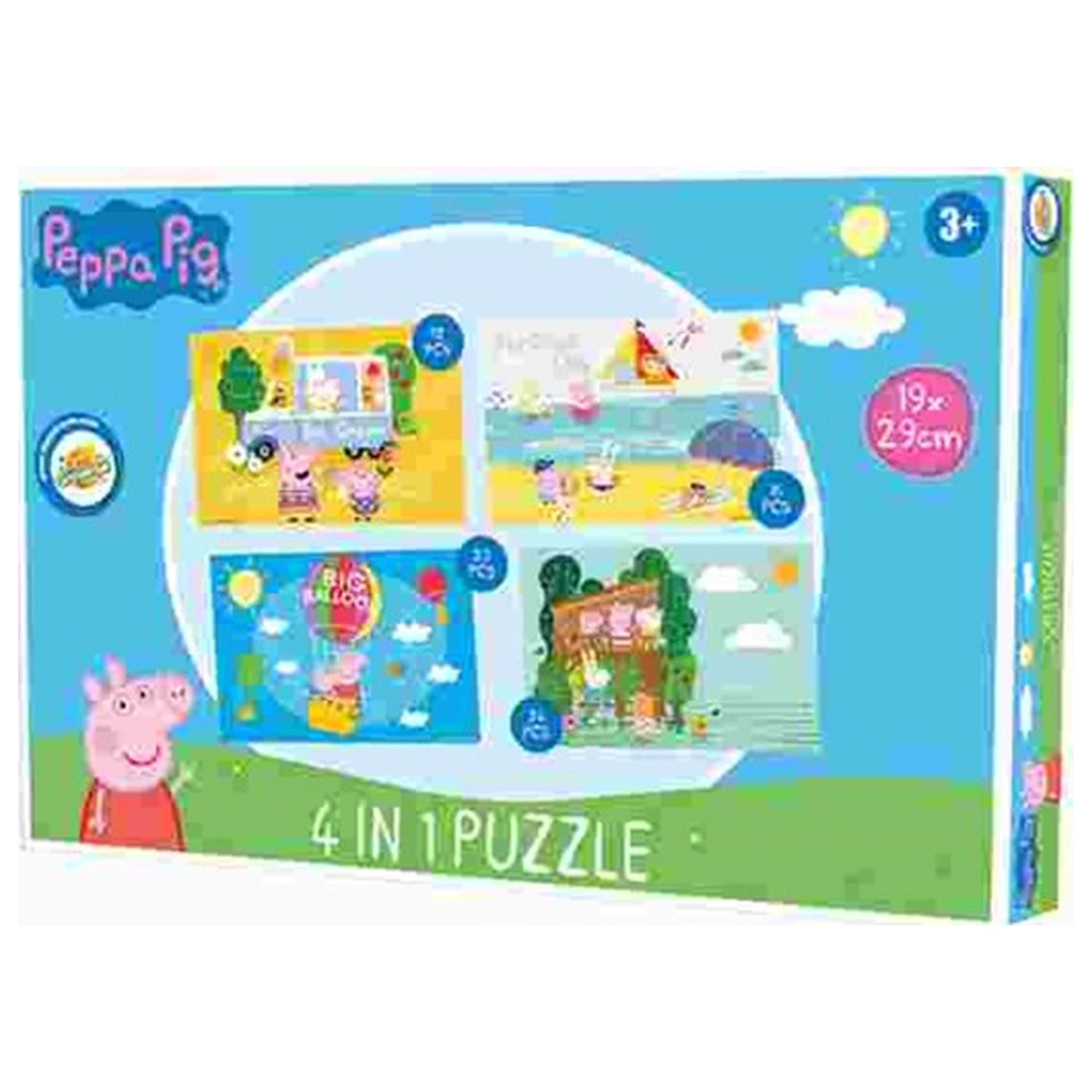 Peppa Pig Letné puzzle 4 v 1 produktová fotografia