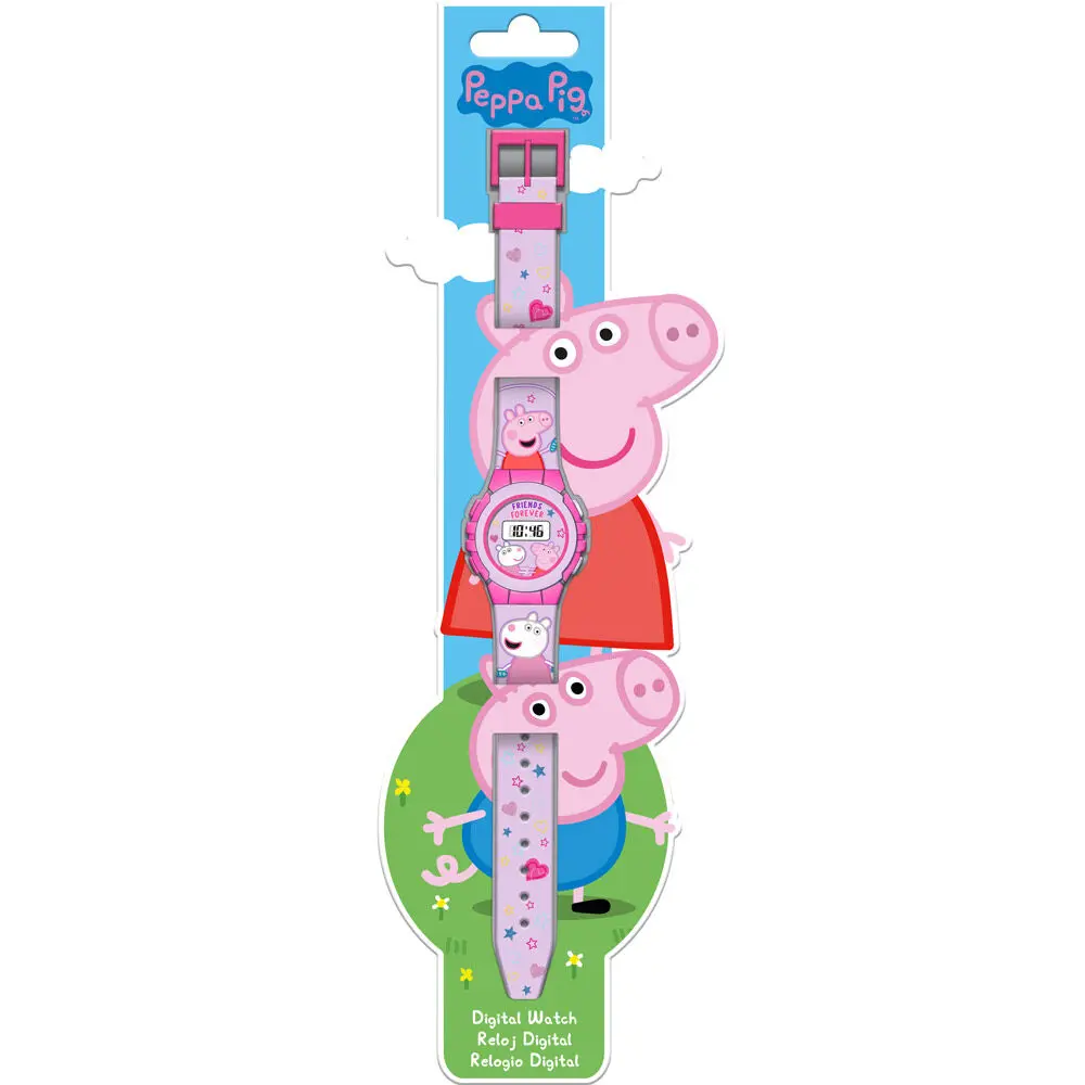 Peppa Pig digitálne hodinky produktová fotografia