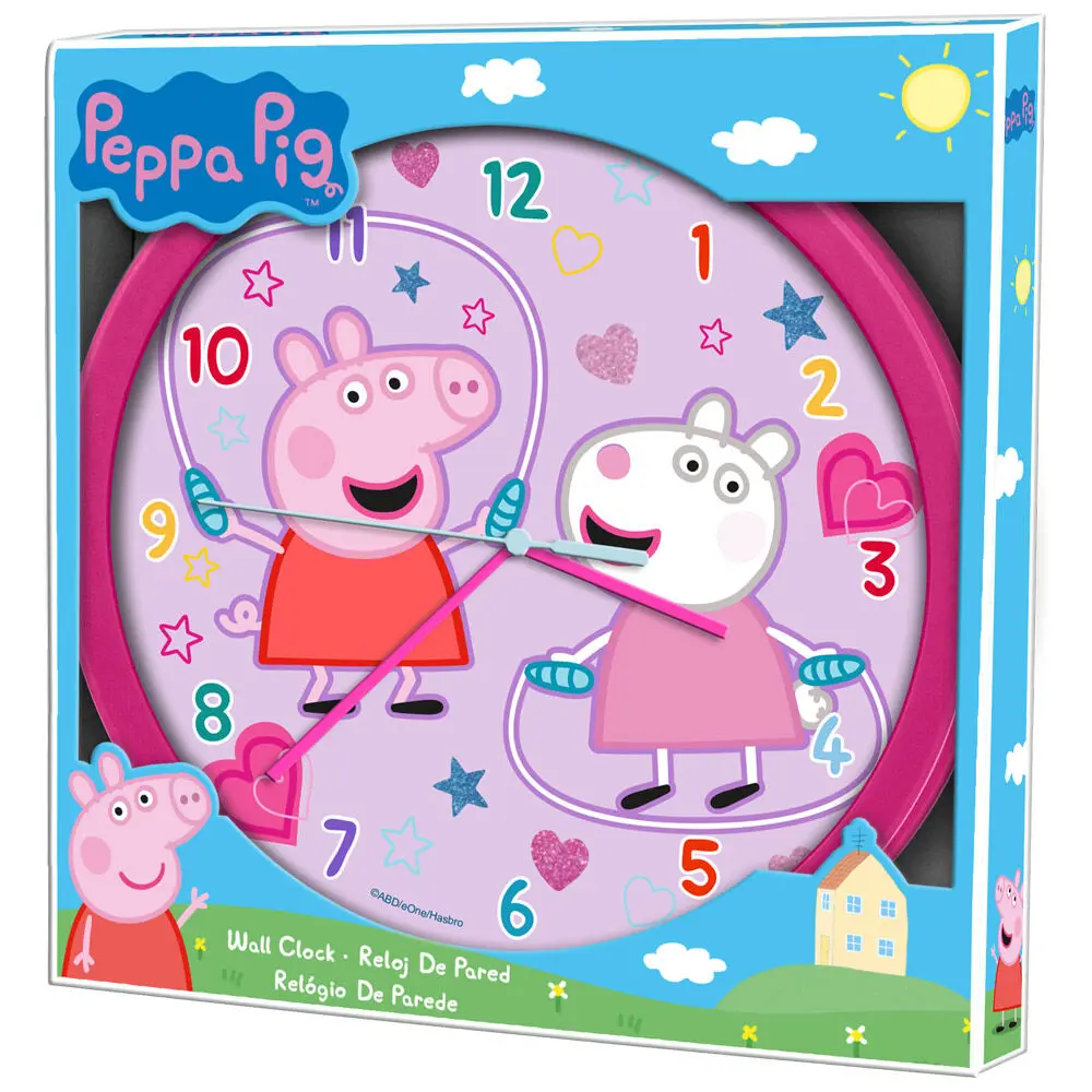 Peppa Pig nástenné hodiny produktová fotografia
