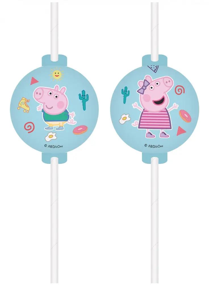 Peppa Pig Messy Play, Peppa Pig papierové slamky, 4-dielna súprava FSC produktová fotografia