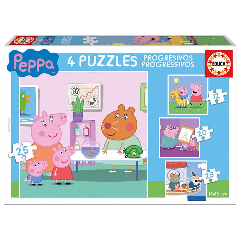 Peppa Pig Puzzle s obrázkami v postupnosti 12-16-20-25 ks termékfotó