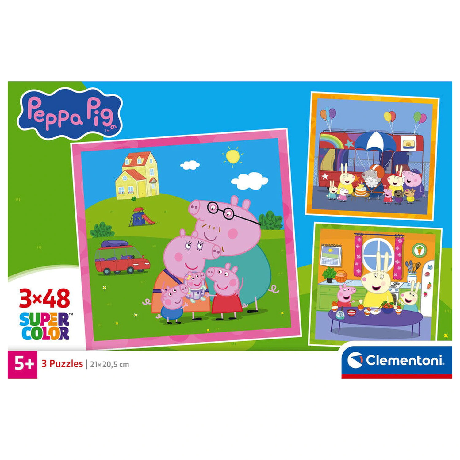 Peppa Pig puzzle 3x48 kusov produktová fotografia