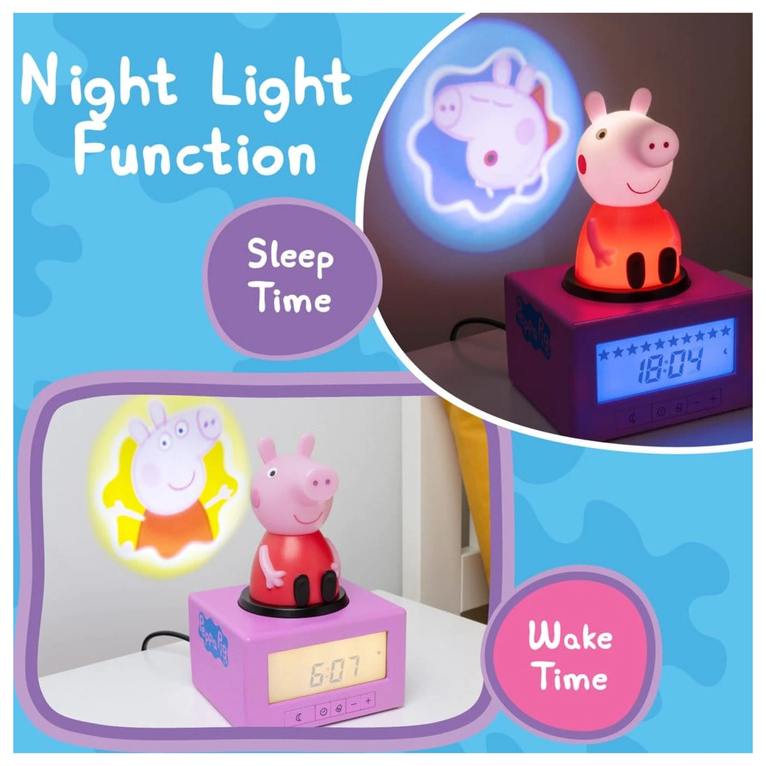 Peppa Pig Budík tréning spánku produktová fotografia