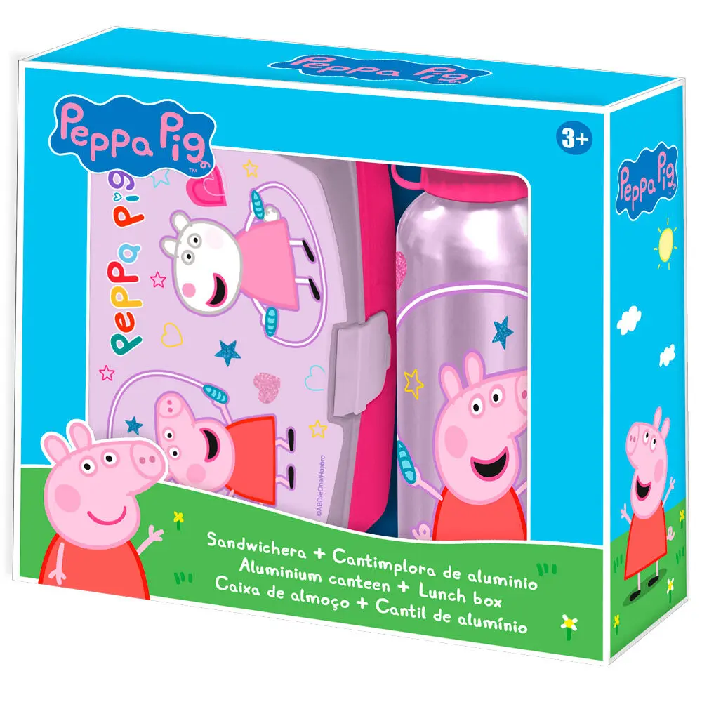 Peppa Pig Lunch box + hliníková fľaša sada 500 ml produktová fotografia