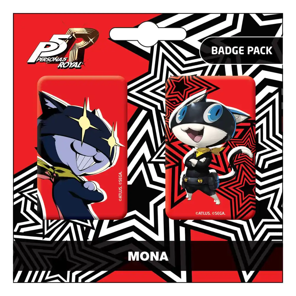 Persona 5 Royal Pin Badges 2-kusové Mona / Morgana termékfotó