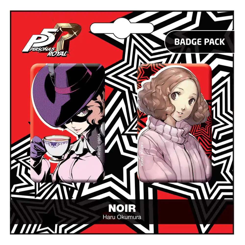 Persona 5 Royal Pin Badges 2 balenia Noir / Haru Okumura termékfotó