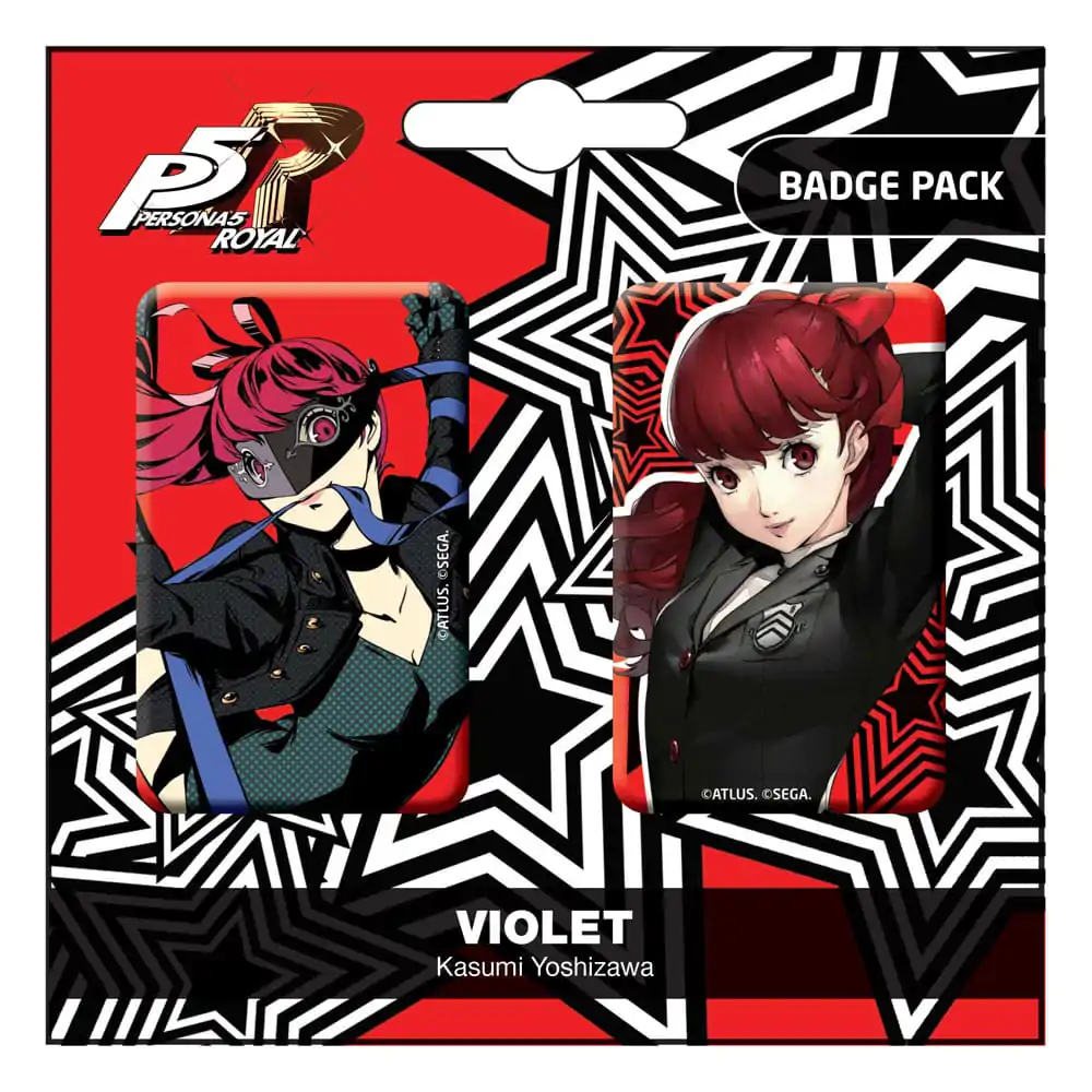 Persona 5 Royal Pin Badges 2-pack - Violet / Kasumi Yoshizawa termékfotó