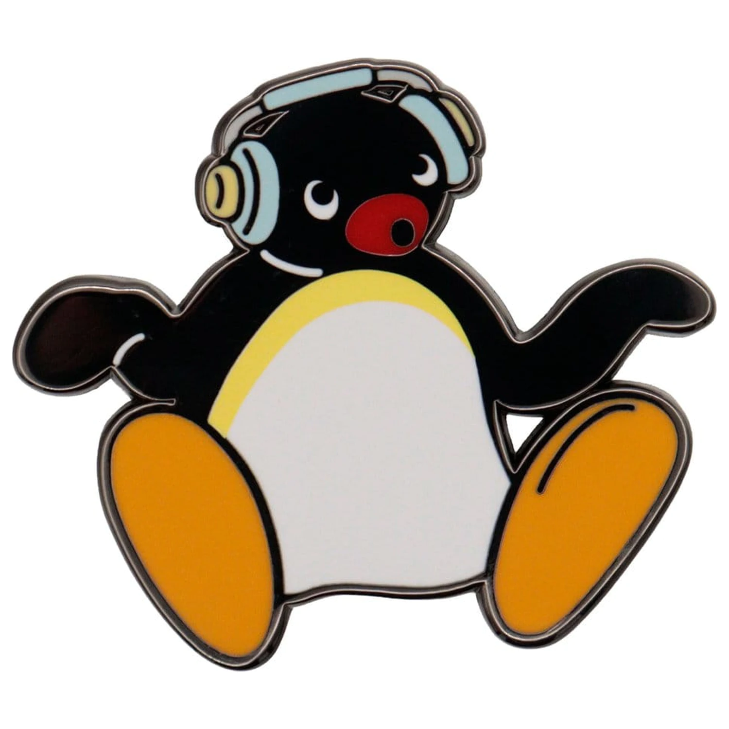 Pingu odznakový pin Slúchadlá limitovaná edícia produktová fotografia