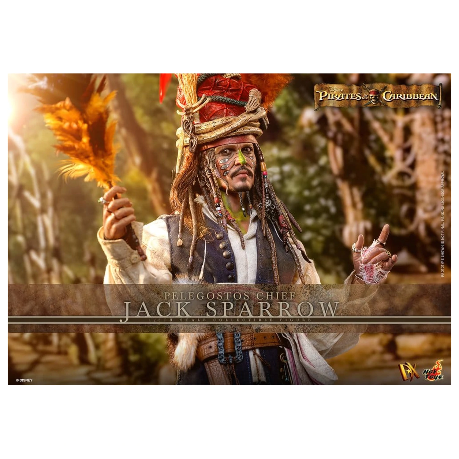 Pirates of the Caribbean: Dead Man's Chest Action DX figúrka 1/6 Pelegostos Chief Jack Sparrow 30 cm produktová fotografia