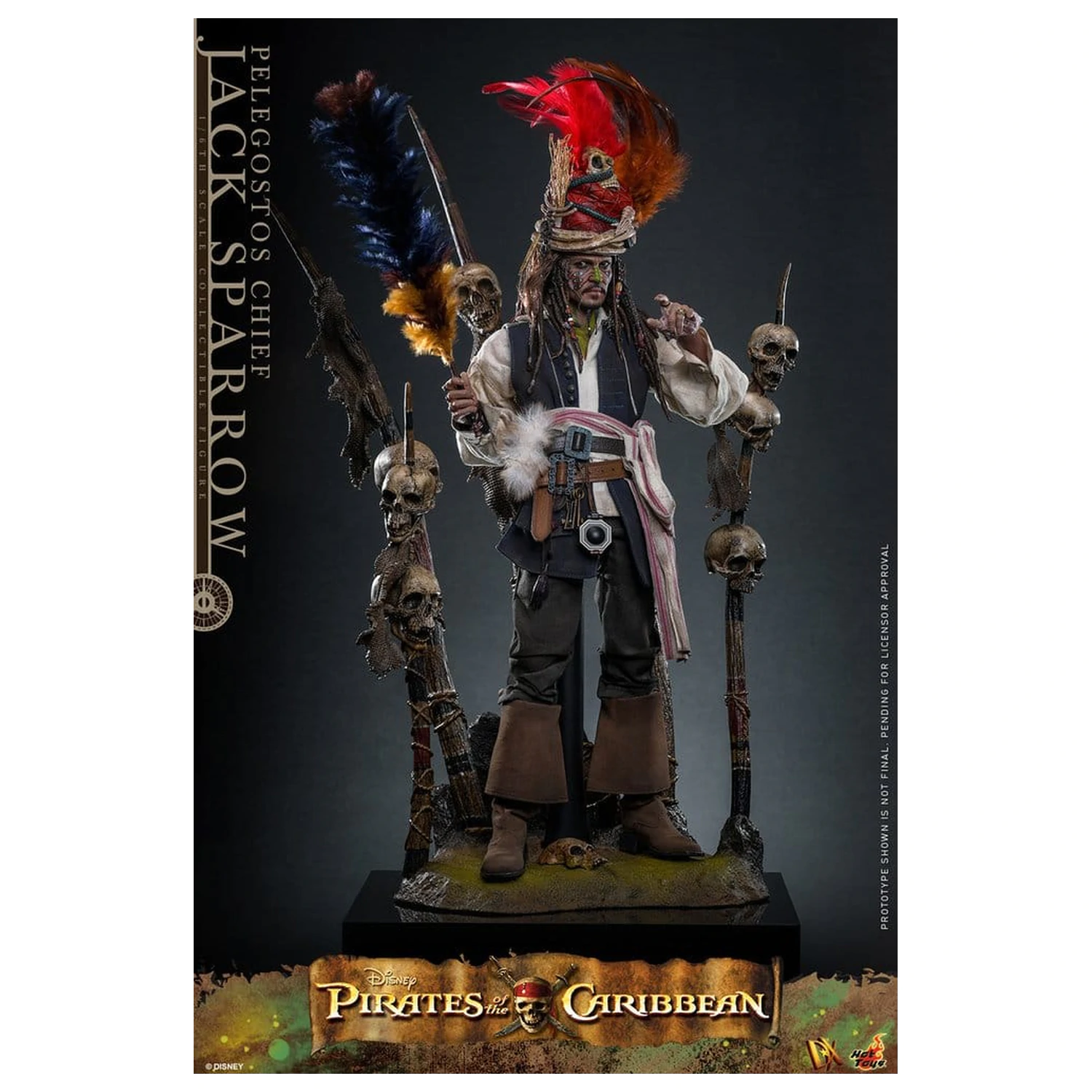 Pirates of the Caribbean: Dead Man's Chest Action DX figúrka 1/6 Pelegostos Chief Jack Sparrow 30 cm produktová fotografia