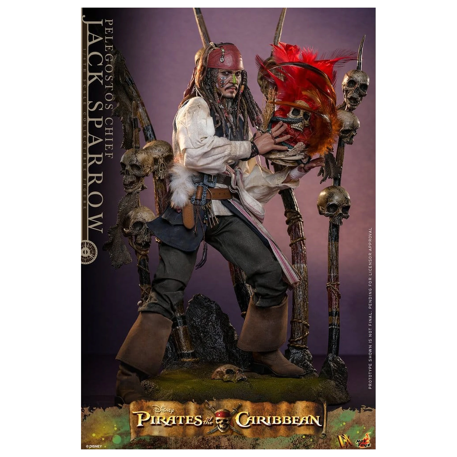 Pirates of the Caribbean: Dead Man's Chest Action DX figúrka 1/6 Pelegostos Chief Jack Sparrow 30 cm produktová fotografia