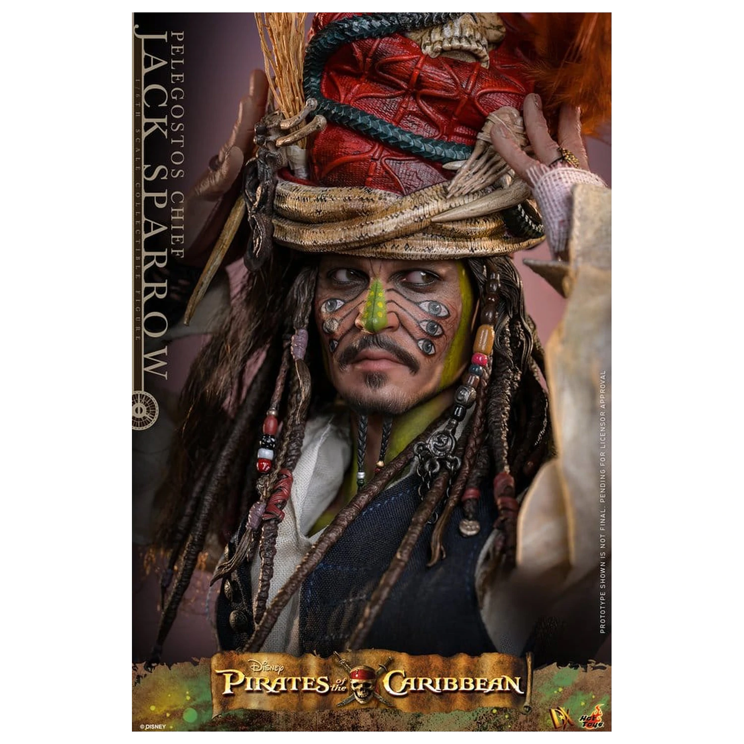Pirates of the Caribbean: Dead Man's Chest Action DX figúrka 1/6 Pelegostos Chief Jack Sparrow 30 cm produktová fotografia