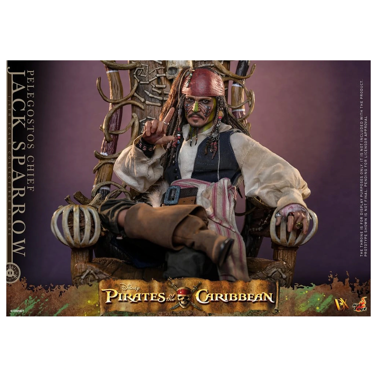 Pirates of the Caribbean: Dead Man's Chest Action DX figúrka 1/6 Pelegostos Chief Jack Sparrow 30 cm produktová fotografia