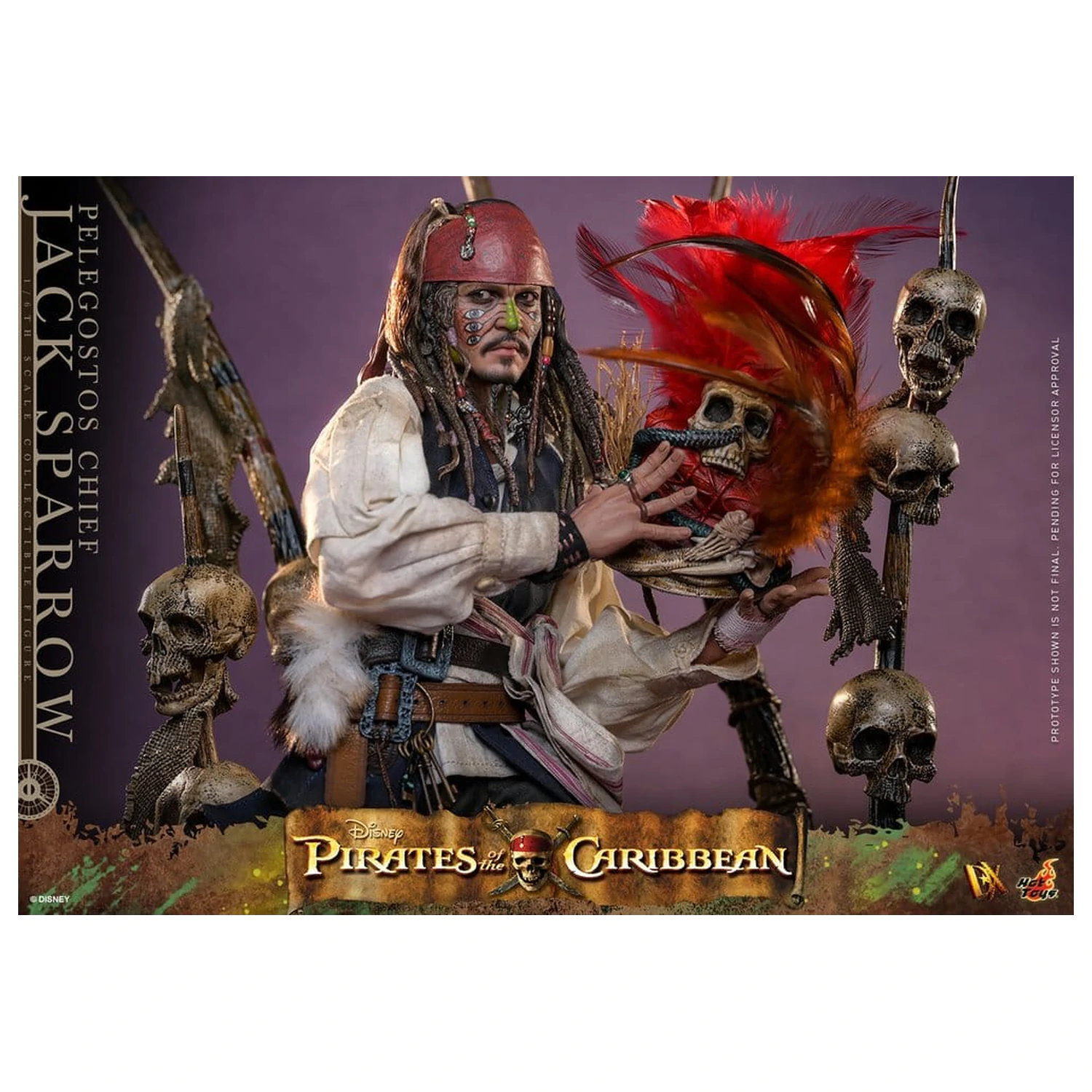Pirates of the Caribbean: Dead Man's Chest Action DX figúrka 1/6 Pelegostos Chief Jack Sparrow 30 cm produktová fotografia