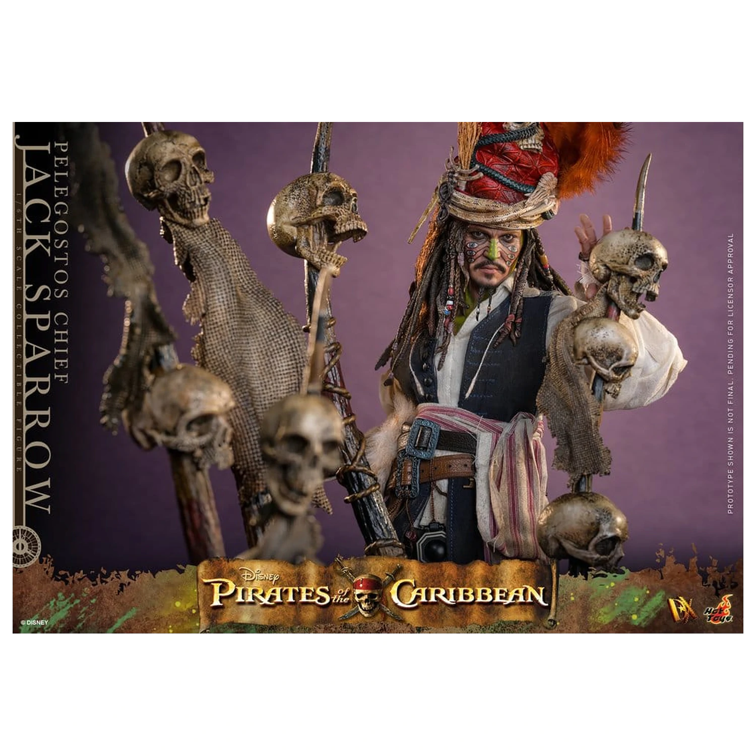 Pirates of the Caribbean: Dead Man's Chest Action DX figúrka 1/6 Pelegostos Chief Jack Sparrow 30 cm produktová fotografia