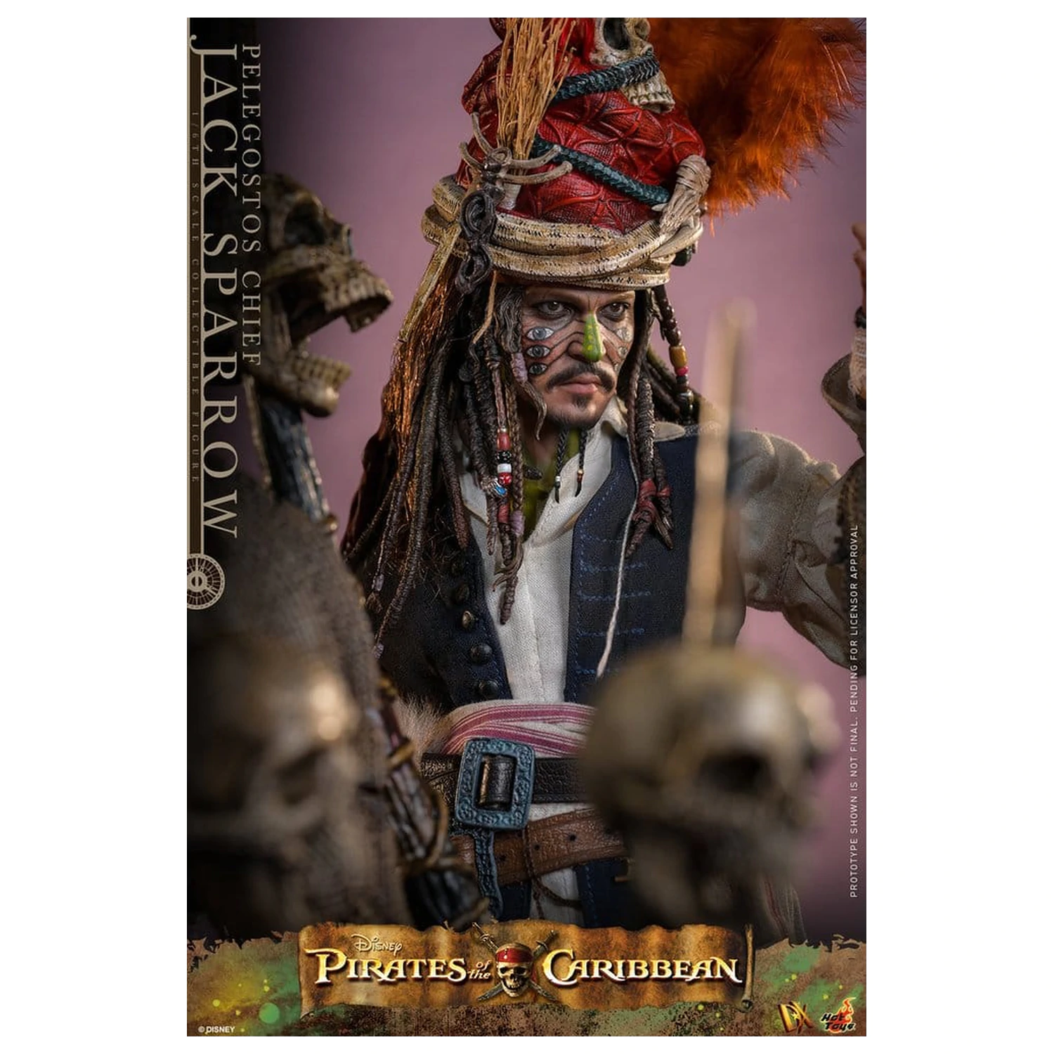 Pirates of the Caribbean: Dead Man's Chest Action DX figúrka 1/6 Pelegostos Chief Jack Sparrow 30 cm produktová fotografia