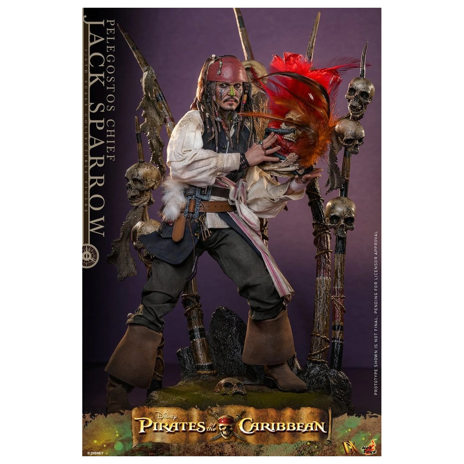 Pirates of the Caribbean: Dead Man's Chest Action DX figúrka 1/6 Pelegostos Chief Jack Sparrow 30 cm produktová fotografia
