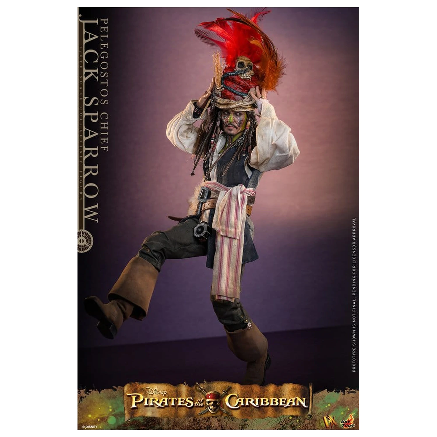 Pirates of the Caribbean: Dead Man's Chest Action DX figúrka 1/6 Pelegostos Chief Jack Sparrow 30 cm produktová fotografia