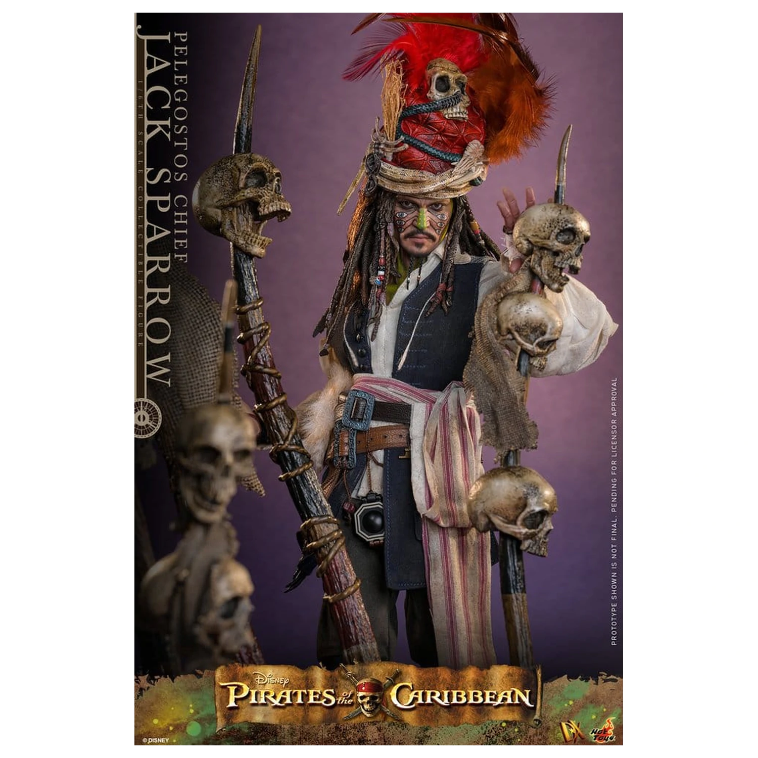 Pirates of the Caribbean: Dead Man's Chest Action DX figúrka 1/6 Pelegostos Chief Jack Sparrow 30 cm produktová fotografia