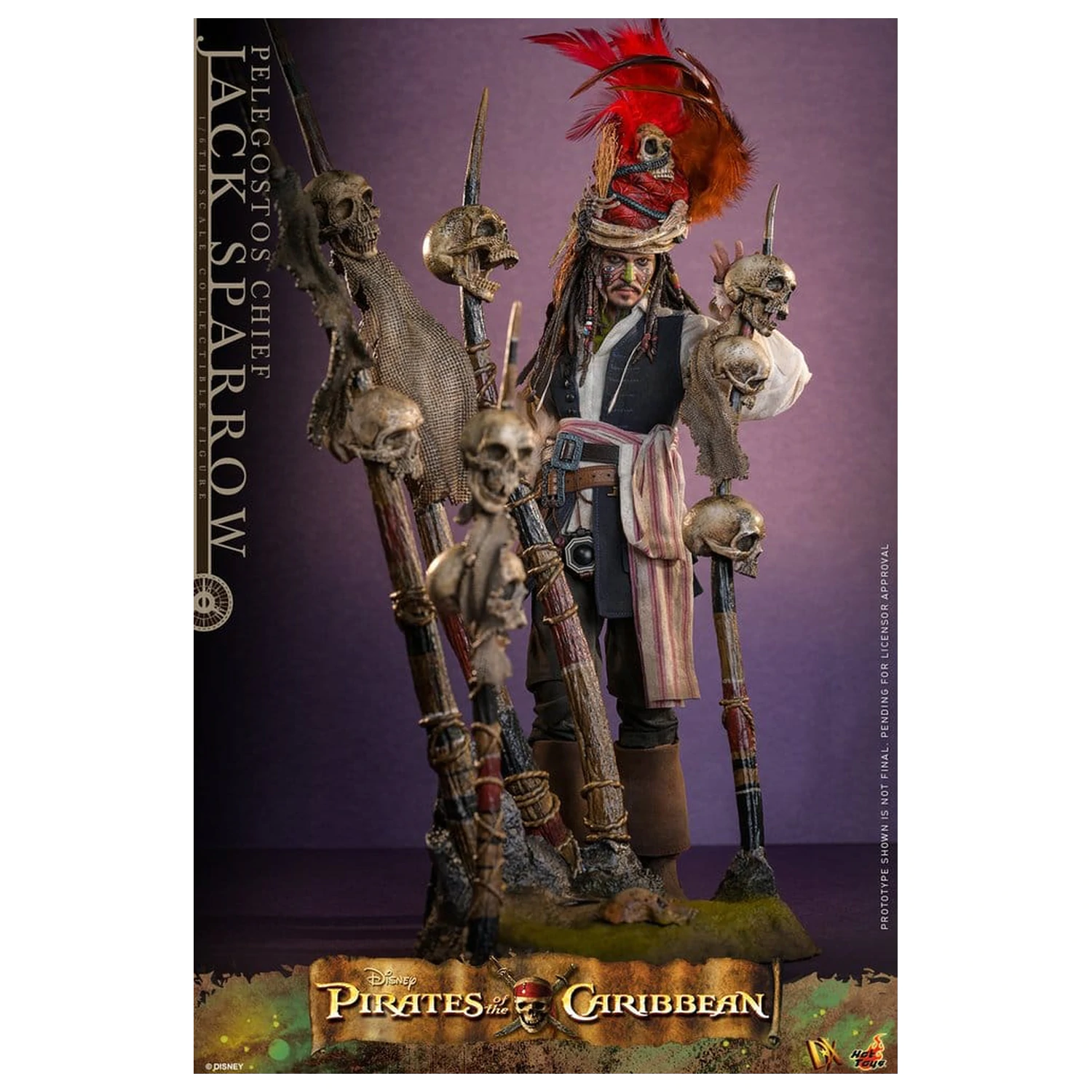 Pirates of the Caribbean: Dead Man's Chest Action DX figúrka 1/6 Pelegostos Chief Jack Sparrow 30 cm produktová fotografia
