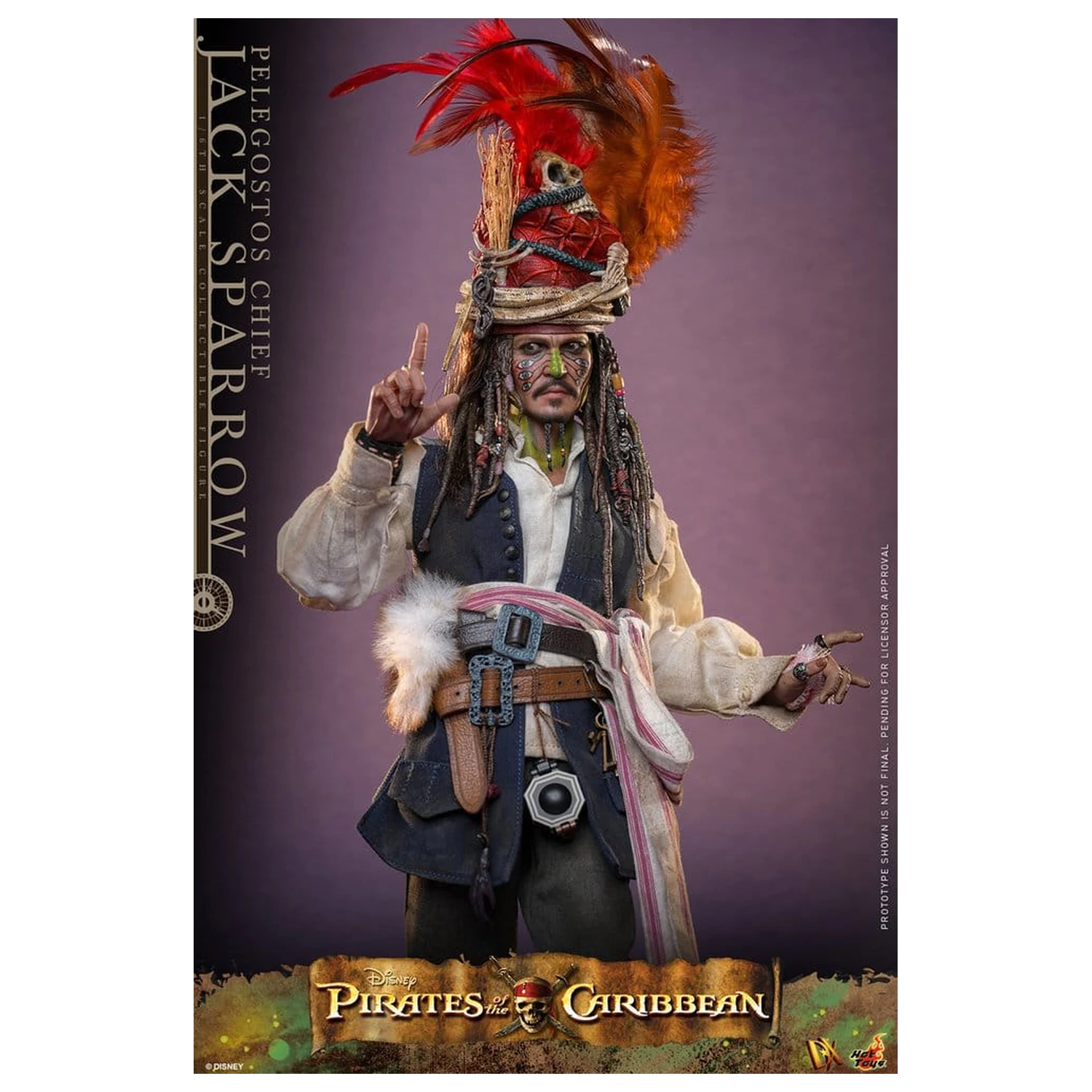 Pirates of the Caribbean: Dead Man's Chest Action DX figúrka 1/6 Pelegostos Chief Jack Sparrow 30 cm produktová fotografia