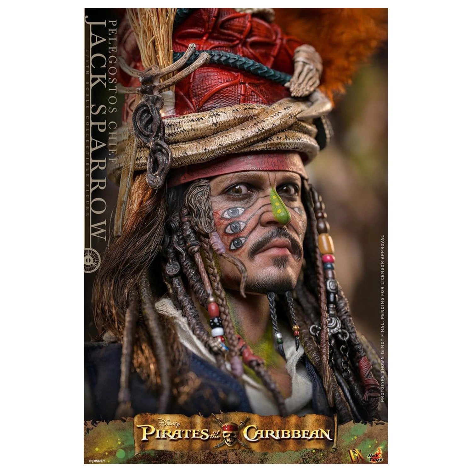 Pirates of the Caribbean: Dead Man's Chest Action DX figúrka 1/6 Pelegostos Chief Jack Sparrow 30 cm produktová fotografia