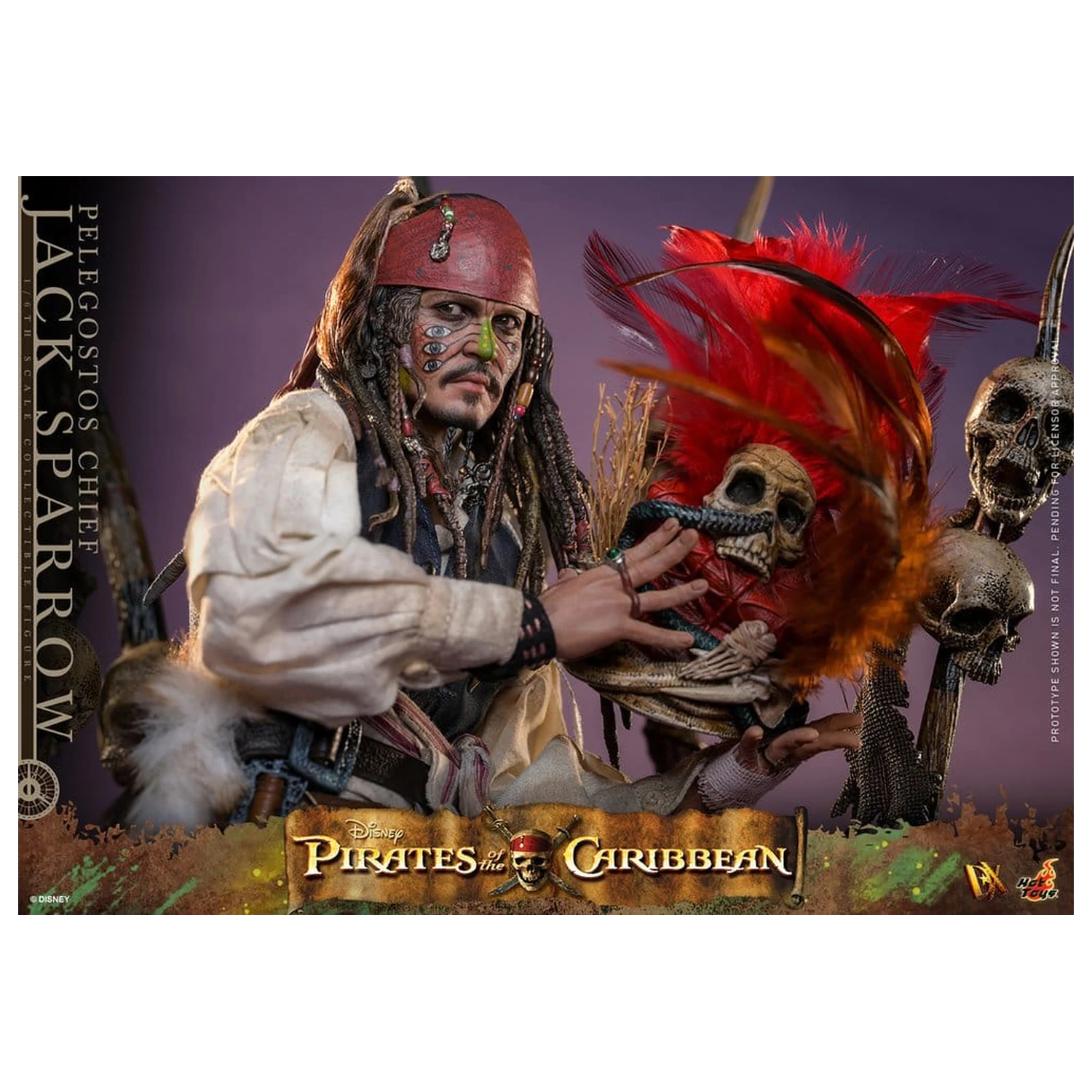 Pirates of the Caribbean: Dead Man's Chest Action DX figúrka 1/6 Pelegostos Chief Jack Sparrow 30 cm produktová fotografia