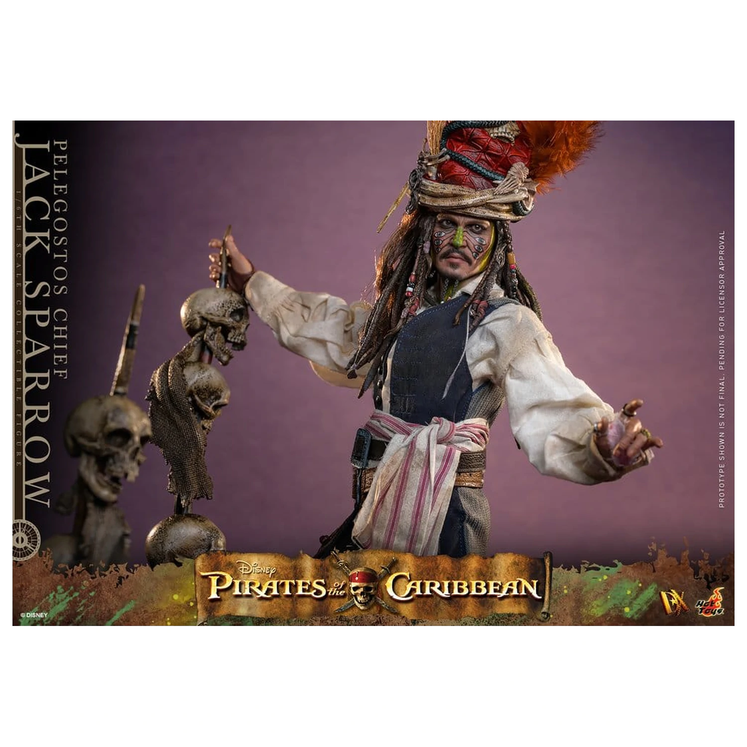 Pirates of the Caribbean: Dead Man's Chest Action DX figúrka 1/6 Pelegostos Chief Jack Sparrow 30 cm produktová fotografia