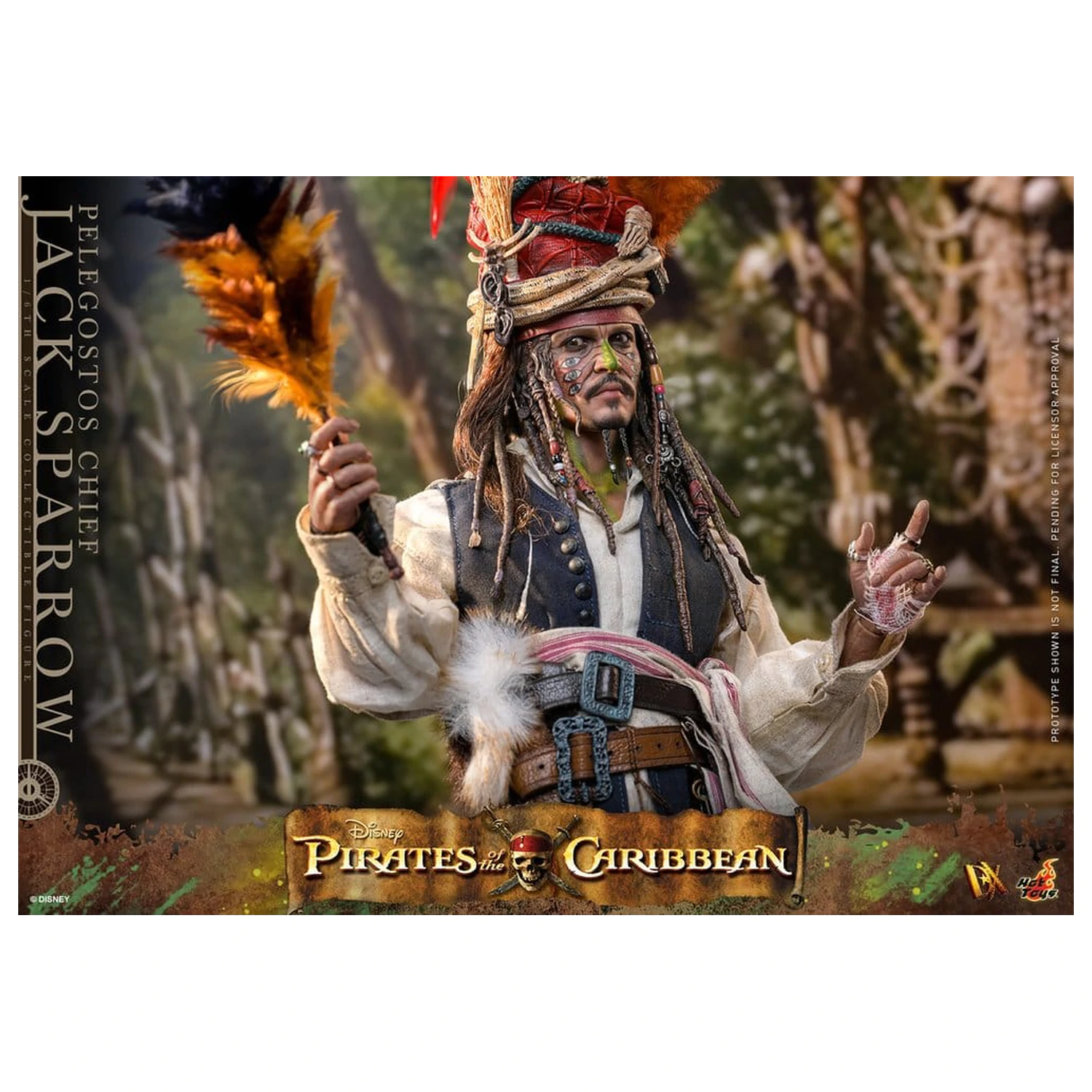 Pirates of the Caribbean: Dead Man's Chest Action DX figúrka 1/6 Pelegostos Chief Jack Sparrow 30 cm produktová fotografia