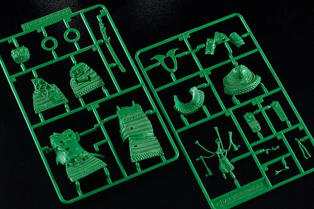 PLAMAX Plastic Model Kit 1/12 Kamakura Period Armored Warrior: Green Color Edition 13 cm – Plastiková modelová stavebnica produktová fotografia