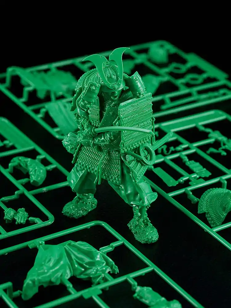 PLAMAX Plastic Model Kit 1/12 Kamakura Period Armored Warrior: Green Color Edition 13 cm – Plastiková modelová stavebnica produktová fotografia