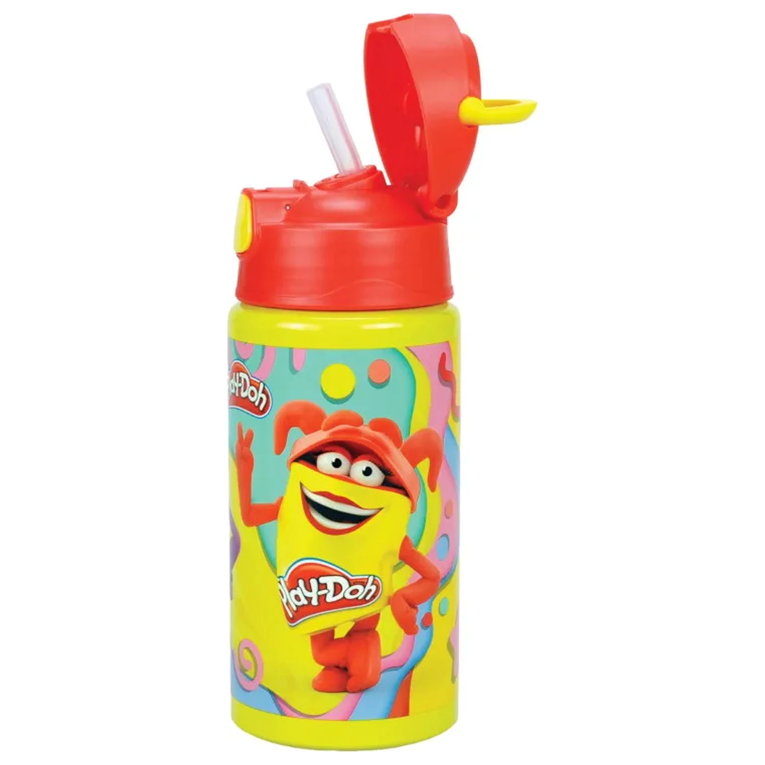 Play-Doh Happy hliníková fľaša so slamkou a vešiakom 500 ml produktová fotografia