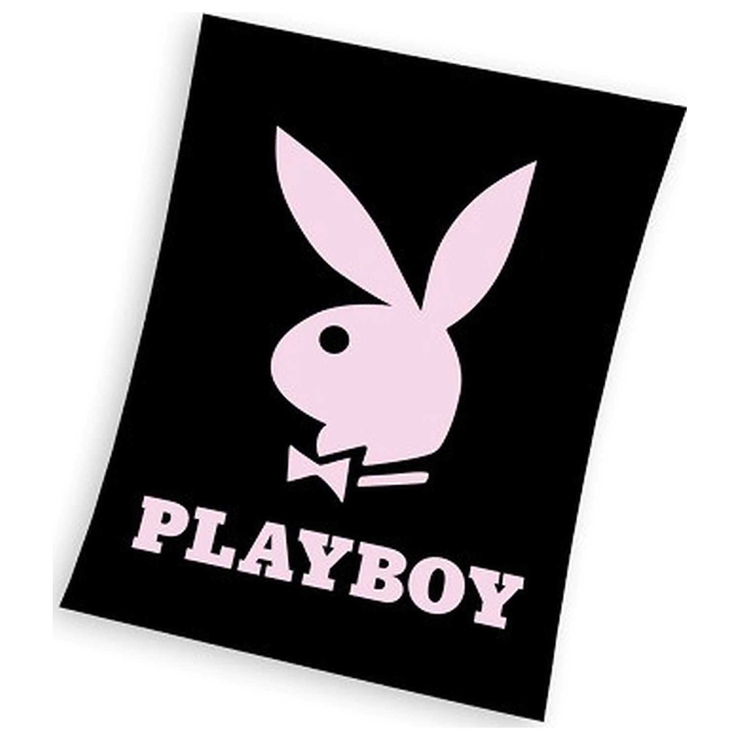 Playboy čierna flísová deka produktová fotografia
