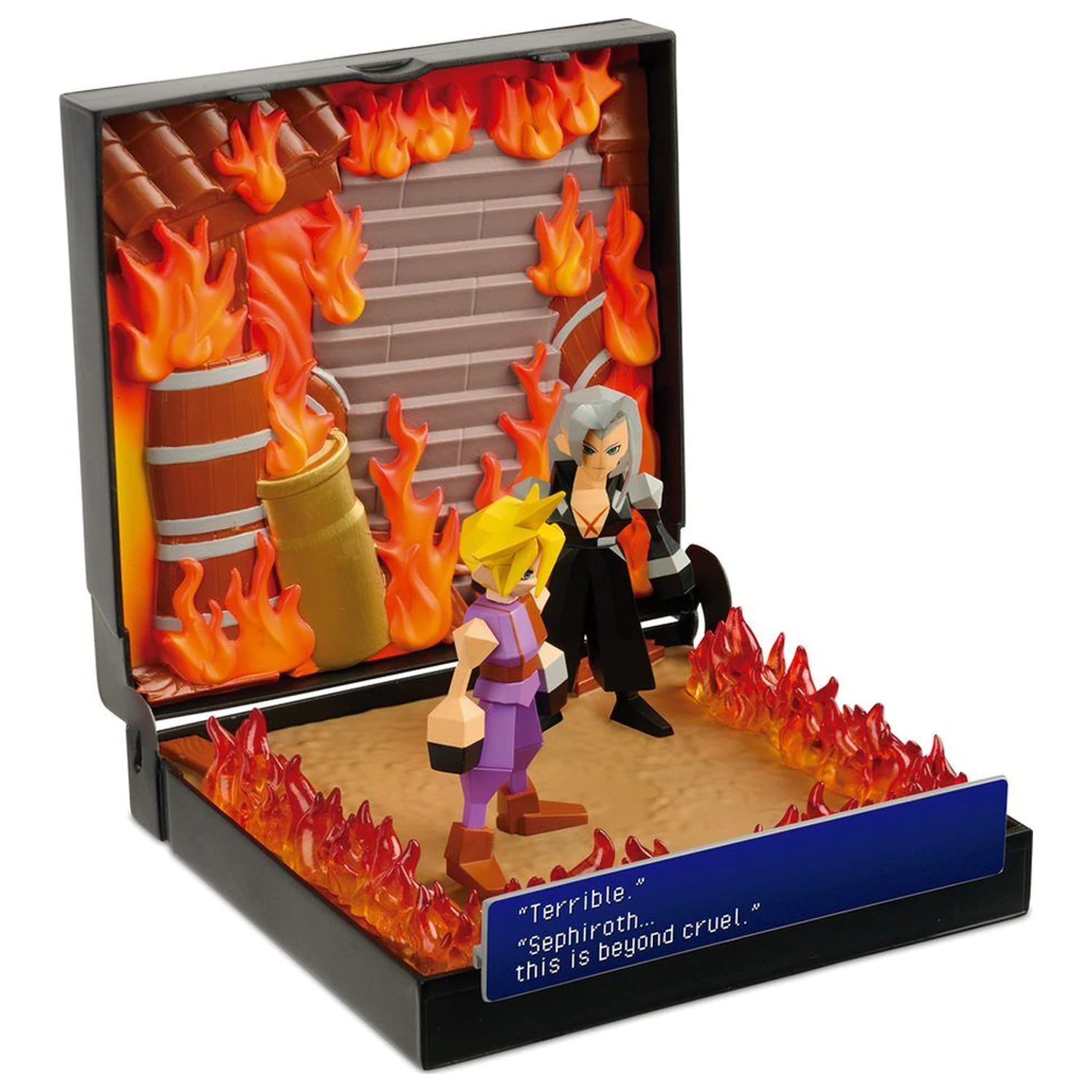 PlayStation Final Fantasy VII Burning at Nibelheim Diorama - Dioráma produktová fotografia