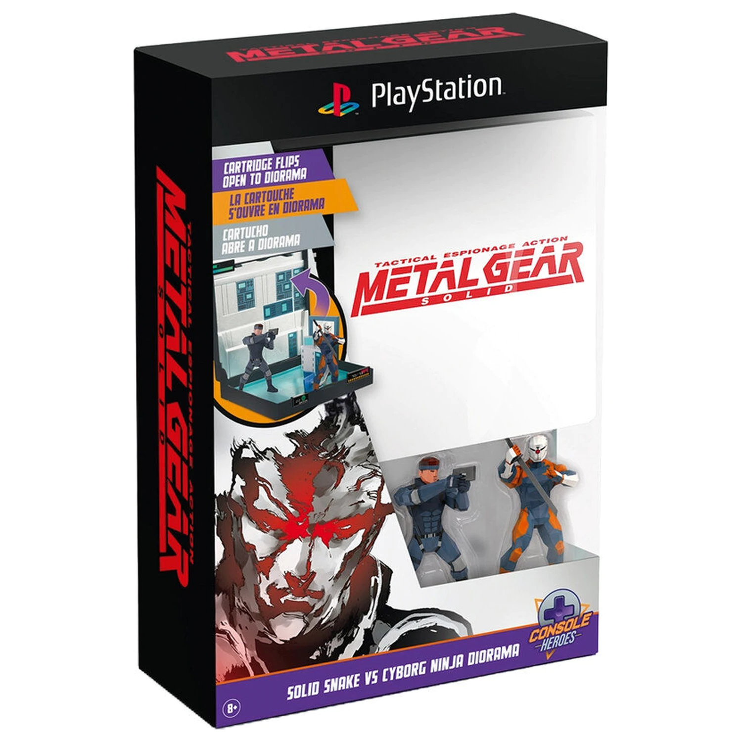 PlayStation Metal Gear Solid Solid Snake Vs Cyborg Ninja Diorama - Dioráma produktová fotografia