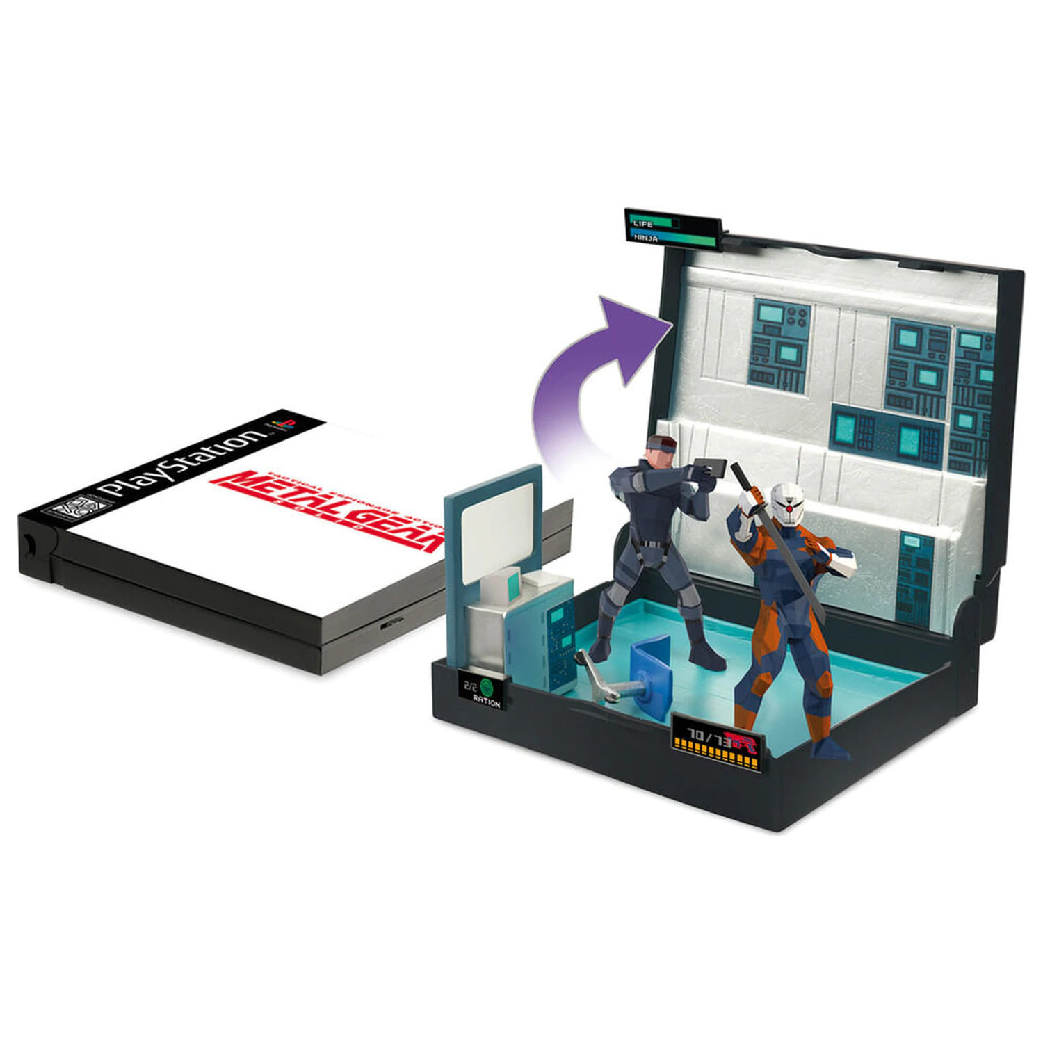 PlayStation Metal Gear Solid Solid Snake Vs Cyborg Ninja Diorama - Dioráma produktová fotografia