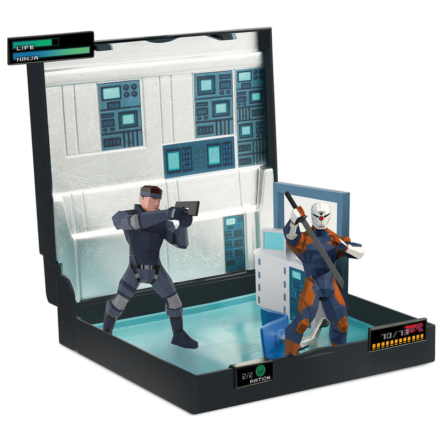 PlayStation Metal Gear Solid Solid Snake Vs Cyborg Ninja Diorama - Dioráma produktová fotografia