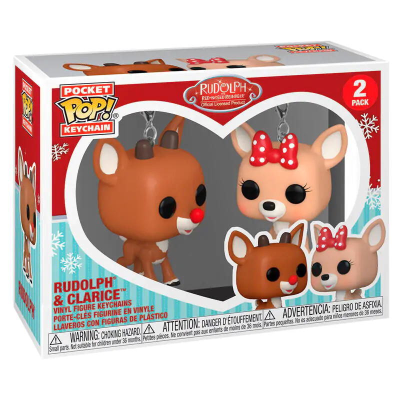 Pocket POP balenie 2 ks kľúčenky Disney Rudolph - Rudolph & Clarice termékfotó